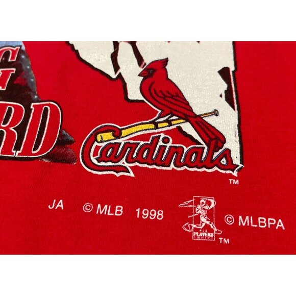 Vintage 1998 Large St. Louis Cardinals Mark McGwire MLB Single Stitch T-Shirt 90 - Picture 5 of 8